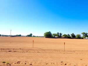 Parcelă goală, topografie, planuri de construcție, cer deschis