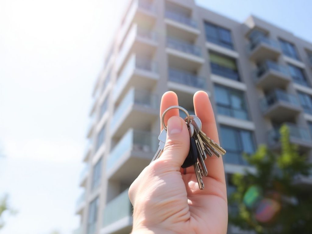 Chei de casă lângă o clădire de apartamente.