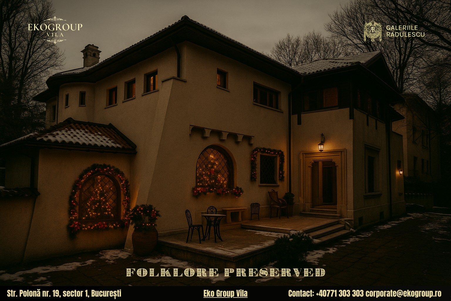 Legende de Crăciun reinterpretate în eleganța interbelică: Crăciunul anilor ’30 la Eko Group Vila 6 Legende de Crăciun reinterpretate în eleganța interbelică: Crăciunul anilor ’30 la Eko Group Vila